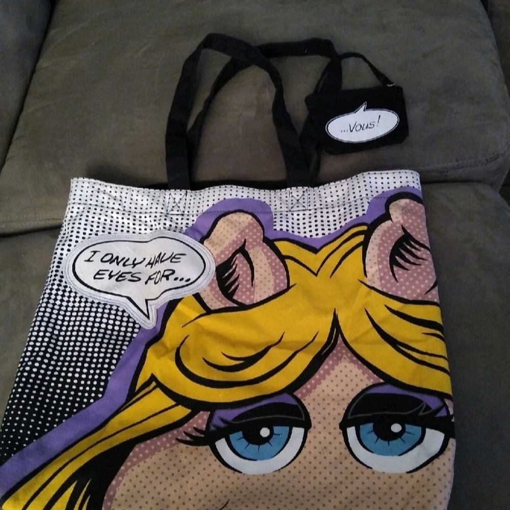 Miss Piggy Comic Tote Bag 15 X 15" The MUPPETS YEAR 2010